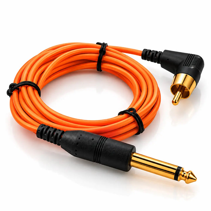 Premium Gold Plated 90° RCA Cable - Power Supply & Accessory - FYT Tattoo Supplies New York