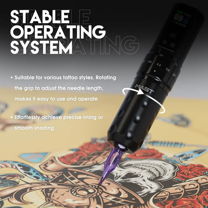 Dragonhawk Wireless Tattoo Pen Machine 2.4-4.2MM Strokes Length | Mast Fold 2 Pro - Tattoo Machine - FYT Tattoo Supplies New York