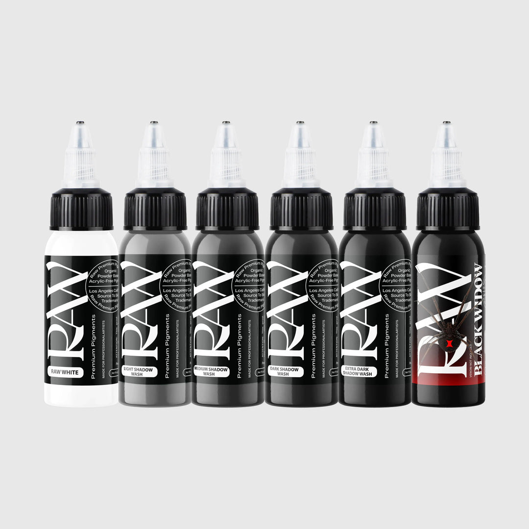 Raw Ink The Shadow Wash Set - Tattoo Ink - FYT Tattoo Supplies New York
