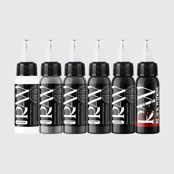 Raw Ink The Shadow Wash Set - Tattoo Ink - FYT Tattoo Supplies New York