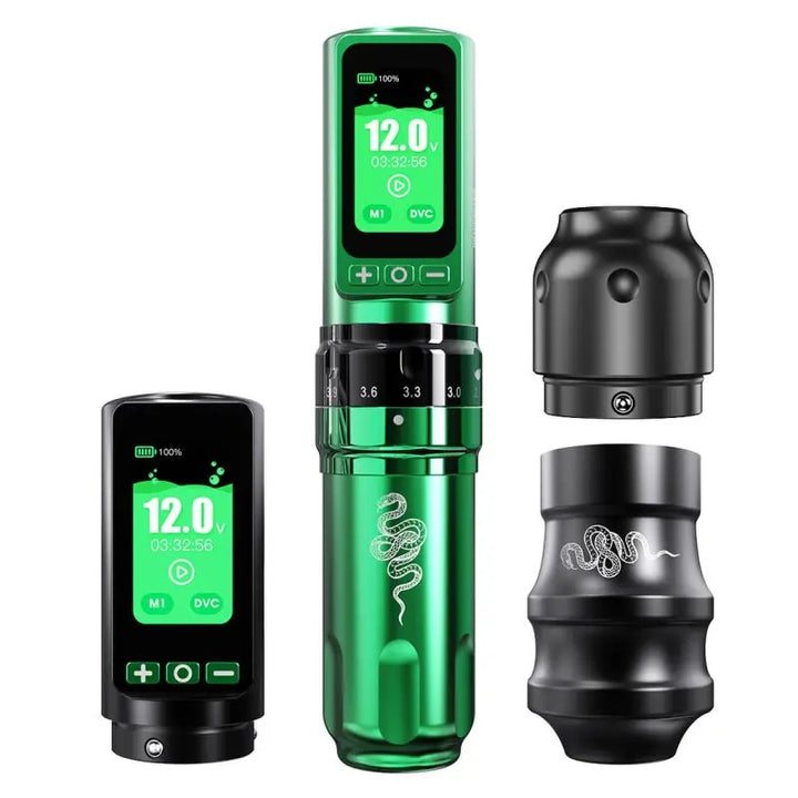 Tattoo Kit | Dragonhawk Fold Pro Year of Snake Edition Tattoo Machine Pen Wireless Professional Bundle - Tattoo Machine - FYT Tattoo Supplies New York