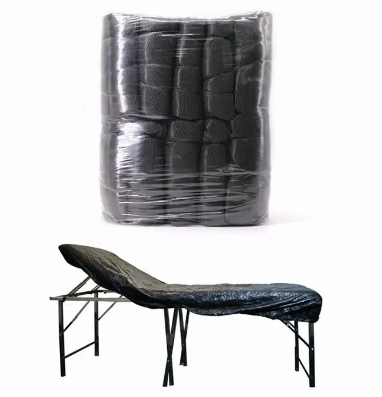 Bed Cover Black Disposable - Station Prep. & Barrier - FYT Tattoo Supplies New York