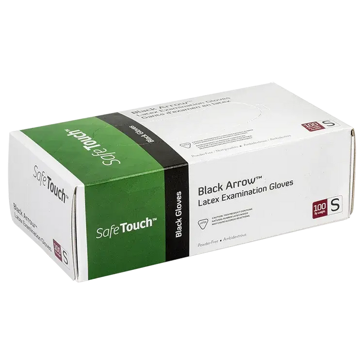 Dynarex - Black Latex Exam Gloves, Powder-Free - Gloves - FYT Tattoo Supplies New York