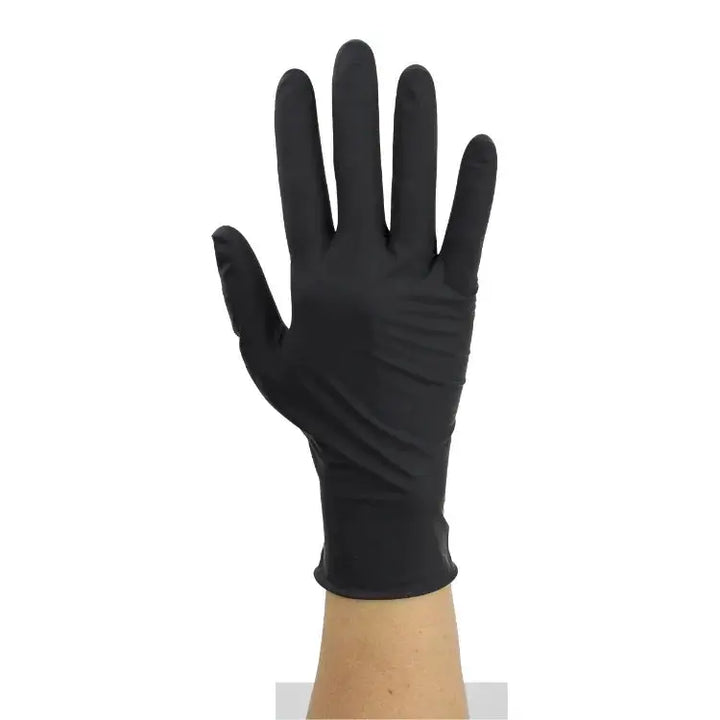 Dynarex - Black Latex Exam Gloves, Powder-Free - Gloves - FYT Tattoo Supplies New York