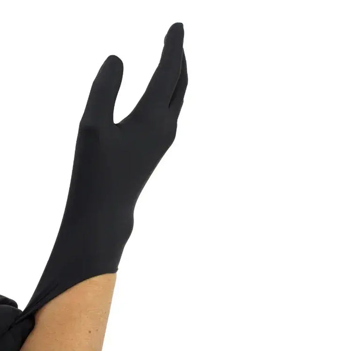 Dynarex - Black Latex Exam Gloves, Powder-Free - Gloves - FYT Tattoo Supplies New York