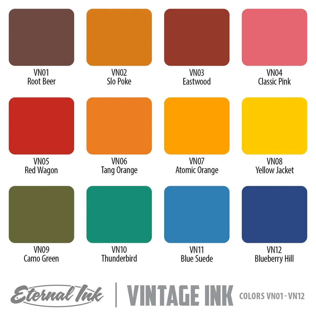 Eternal Ink Vintage Ink Set - Tattoo Ink - FYT Tattoo Supplies New York