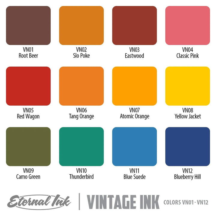 Eternal Ink Vintage Ink Set - Tattoo Ink - FYT Tattoo Supplies New York