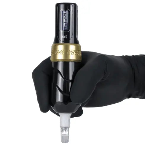 FK Irons Flux Max Gold + 2 PowerBolts II - Tattoo Machine - FYT Tattoo Supplies New York