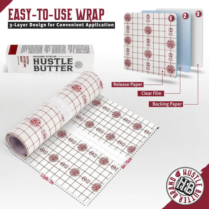 Hustle Butter Tattoo Aftercare Wrap - Aftercare - FYT Tattoo Supplies New York