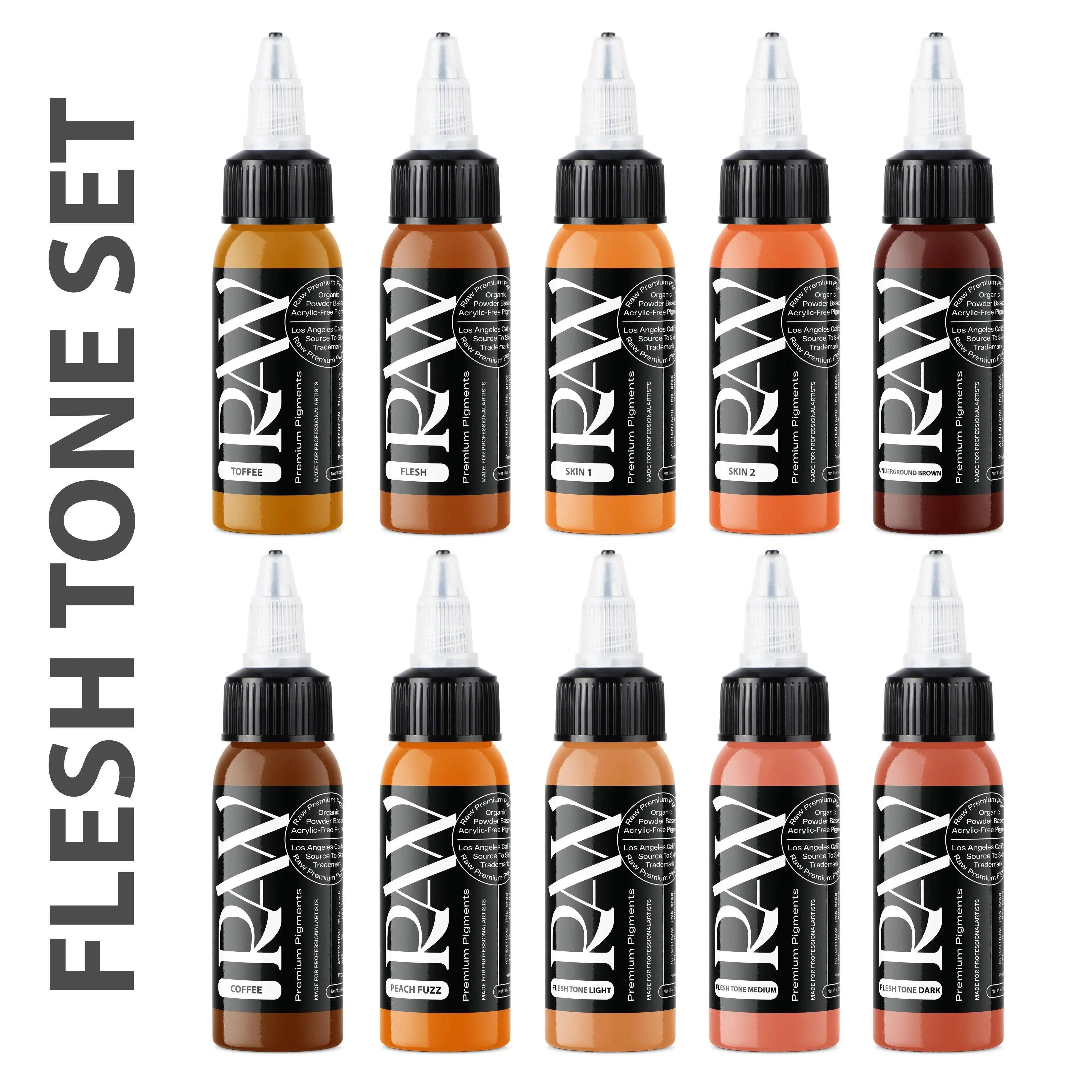 Raw Ink Flesh Tone Set - FYT Tattoo Supplies New York