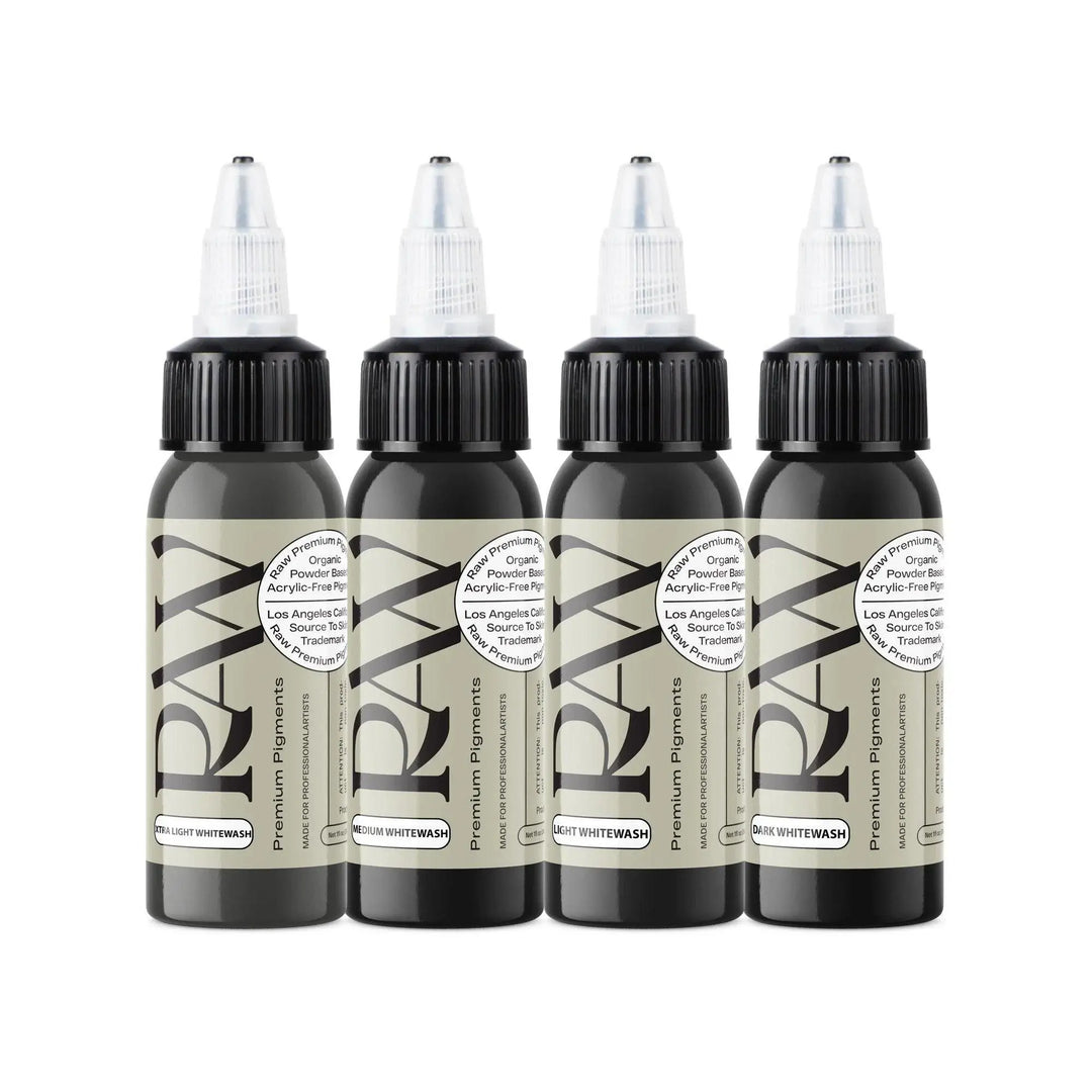 Raw Ink White Wash Set - Tattoo Ink - FYT Tattoo Supplies New York