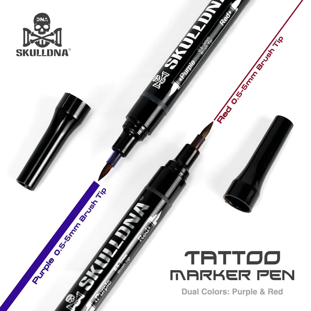 Dual Color Tattoo Marker Pen - skin marker - FYT Tattoo Supplies New York