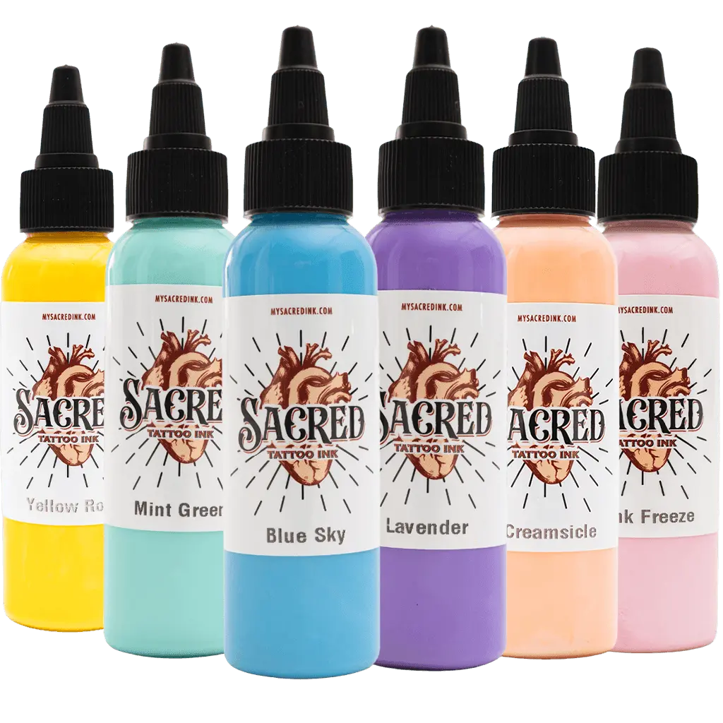Sacred Inks- Pastel Set - Tattoo Ink - FYT Tattoo Supplies New York