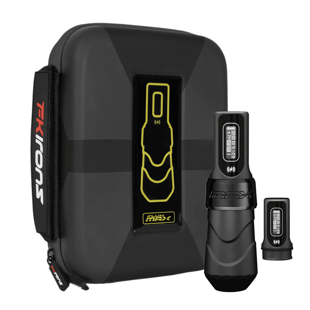 FK Irons Flux Max With PowerBolt II - Black Ops - Wireless Machine - FYT Tattoo Supplies New York